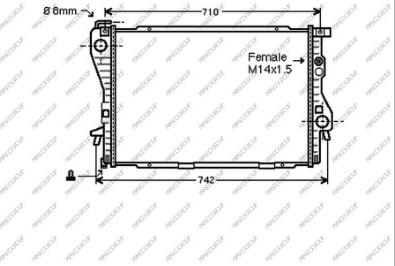 Prasco BM044R011 - Radiator, mühərrikin soyudulması furqanavto.az