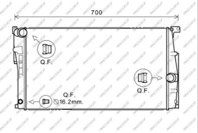 Prasco BM028R006 - Radiator, mühərrikin soyudulması furqanavto.az