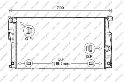 Prasco BM028R002 - Radiator, mühərrikin soyudulması furqanavto.az