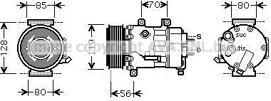 Prasco CNAK256 - Kompressor, kondisioner furqanavto.az