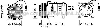 Prasco CNK019 - Kompressor, kondisioner furqanavto.az