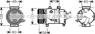 Prasco CNK256 - Kompressor, kondisioner furqanavto.az