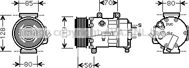 Prasco CNK250 - Kompressor, kondisioner furqanavto.az
