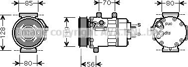 Prasco CNK253 - Kompressor, kondisioner furqanavto.az