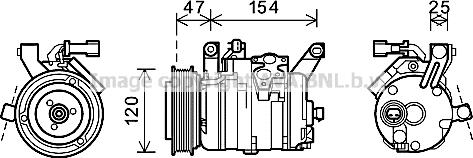 Prasco CRK120 - Kompressor, kondisioner furqanavto.az