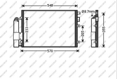 Prasco DA320C002 - Kondenser, kondisioner furqanavto.az