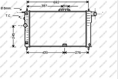 Prasco DW001R001 - Radiator, mühərrikin soyudulması furqanavto.az