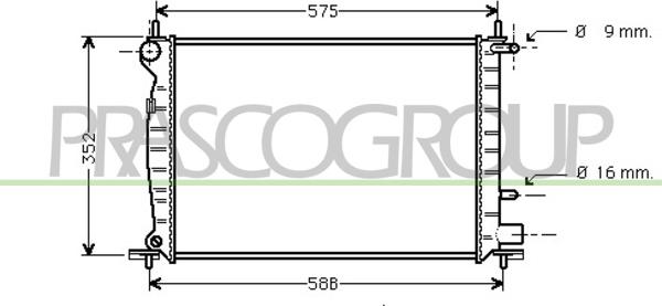 Prasco FD050R010 - Radiator, mühərrikin soyudulması furqanavto.az