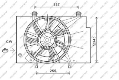 Prasco FD344F003 - Fen, radiator furqanavto.az