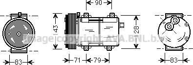 Prasco FDAK279 - Kompressor, kondisioner furqanavto.az