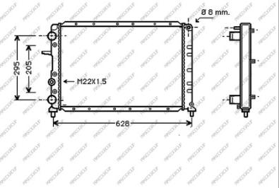 Prasco FT906R006 - Radiator, mühərrikin soyudulması furqanavto.az