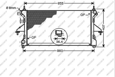 Prasco FT930R006 - Radiator, mühərrikin soyudulması furqanavto.az