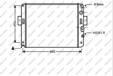 Prasco FT925R005 - Radiator, mühərrikin soyudulması furqanavto.az