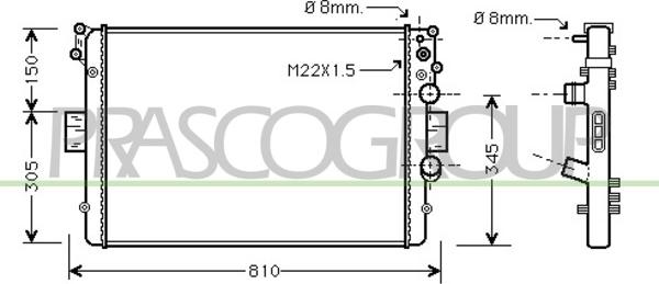 Prasco FT926R003 - Radiator, mühərrikin soyudulması furqanavto.az