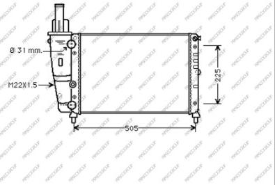 Prasco FT132R001 - Radiator, mühərrikin soyudulması furqanavto.az