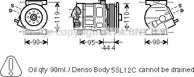 Prasco FTAK394 - Kompressor, kondisioner furqanavto.az