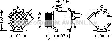 Prasco FTK366 - Kompressor, kondisioner furqanavto.az