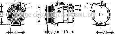 Prasco FTAK384 - Kompressor, kondisioner furqanavto.az