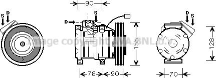 Prasco HDK167 - Kompressor, kondisioner furqanavto.az
