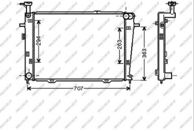 Prasco HN802R007 - Radiator, mühərrikin soyudulması furqanavto.az