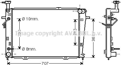 Prasco HY2127 - Radiator, mühərrikin soyudulması furqanavto.az