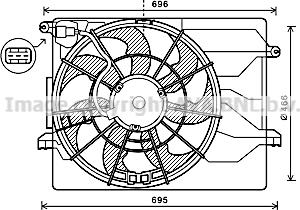 Prasco HY7549 - Fen, radiator furqanavto.az