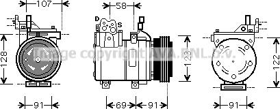 Prasco HYK161 - Kompressor, kondisioner furqanavto.az