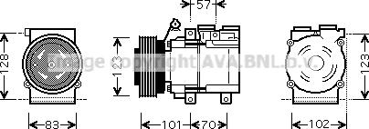 Prasco HYAK219 - Kompressor, kondisioner furqanavto.az