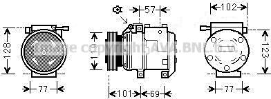 Prasco HYAK222 - Kompressor, kondisioner furqanavto.az