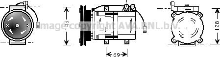 Prasco HYK066 - Kompressor, kondisioner furqanavto.az