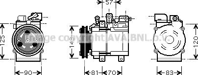 Prasco HYK139 - Kompressor, kondisioner furqanavto.az