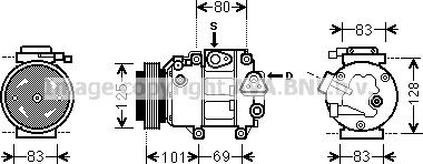 Prasco HYK240 - Kompressor, kondisioner furqanavto.az