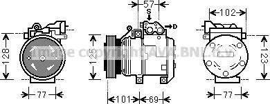 Prasco HYK208 - Kompressor, kondisioner furqanavto.az