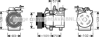 Prasco HYK219 - Kompressor, kondisioner furqanavto.az