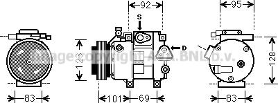 Prasco HYK214 - Kompressor, kondisioner furqanavto.az