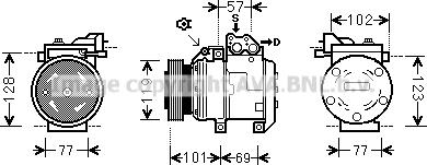 Prasco HYK222 - Kompressor, kondisioner furqanavto.az