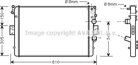 Prasco IVA2049 - Radiator, mühərrikin soyudulması furqanavto.az