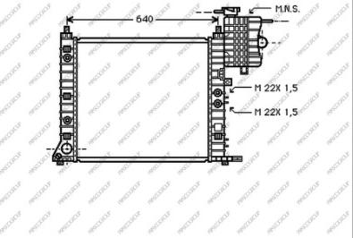 Prasco ME907R004 - Radiator, mühərrikin soyudulması furqanavto.az