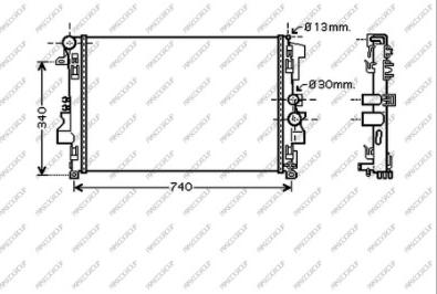 Prasco ME907R014 - Radiator, mühərrikin soyudulması furqanavto.az