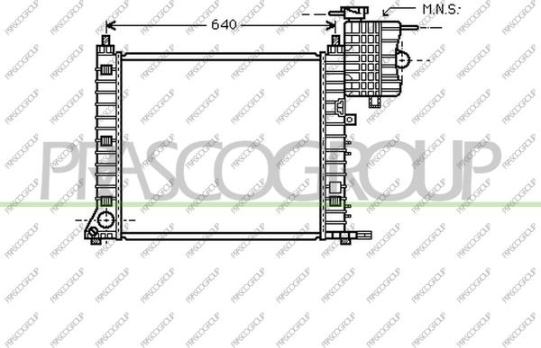 Prasco ME907R011 - Radiator, mühərrikin soyudulması furqanavto.az