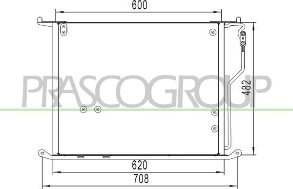 Prasco ME522C005 - Kondenser, kondisioner furqanavto.az