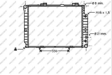 Prasco ME035R011 - Radiator, mühərrikin soyudulması furqanavto.az