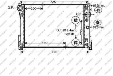 Prasco ME029R004 - Radiator, mühərrikin soyudulması furqanavto.az