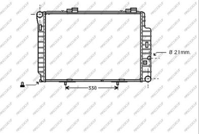 Prasco ME025R017 - Radiator, mühərrikin soyudulması furqanavto.az