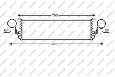 Prasco ME026N003 - Intercooler, şarj cihazı furqanavto.az