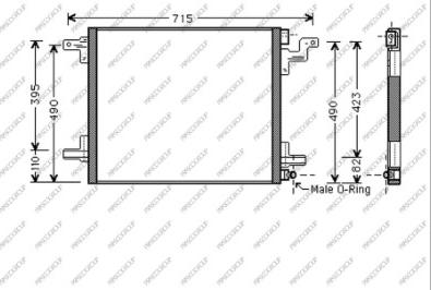 Prasco ME820C003 - Kondenser, kondisioner furqanavto.az