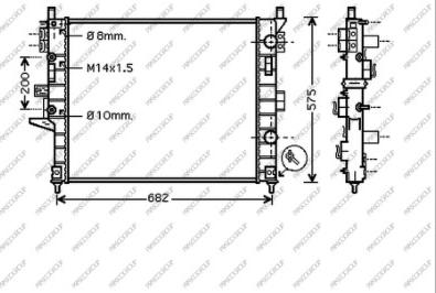 Prasco ME820R002 - Radiator, mühərrikin soyudulması furqanavto.az