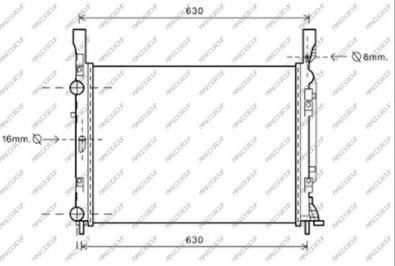 Prasco ME750R001 - Radiator, mühərrikin soyudulması furqanavto.az