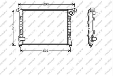 Prasco MN304R002 - Radiator, mühərrikin soyudulması furqanavto.az