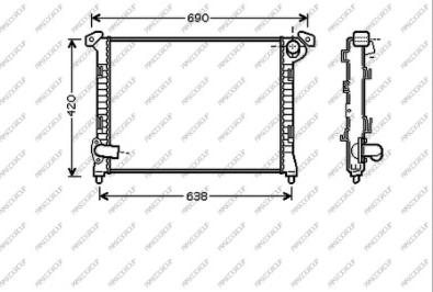 Prasco MN306R005 - Radiator, mühərrikin soyudulması furqanavto.az